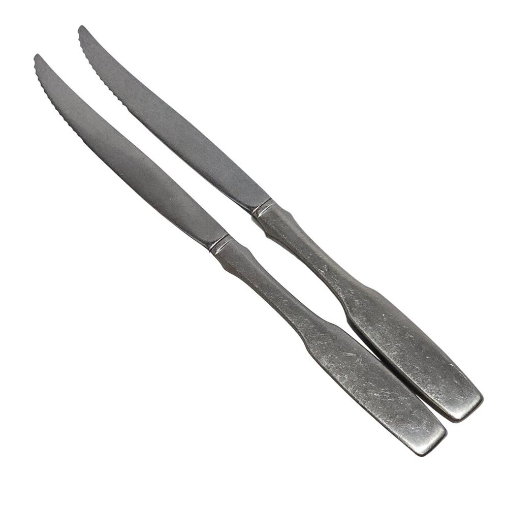 2 Sears Boston Commons Serrated Steak Knife 9" by World Tableware stainless sati